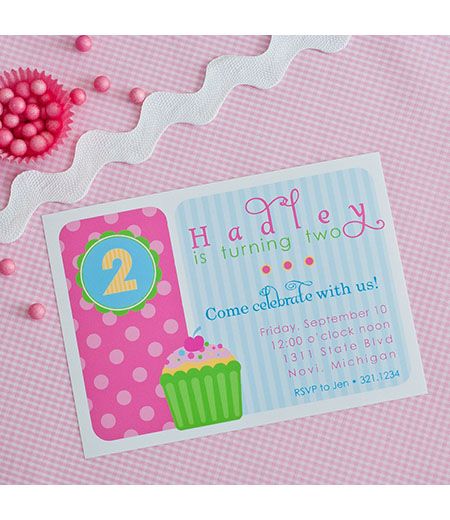 Sweet Celebration Cupcake Birthday Party Printable Invitation